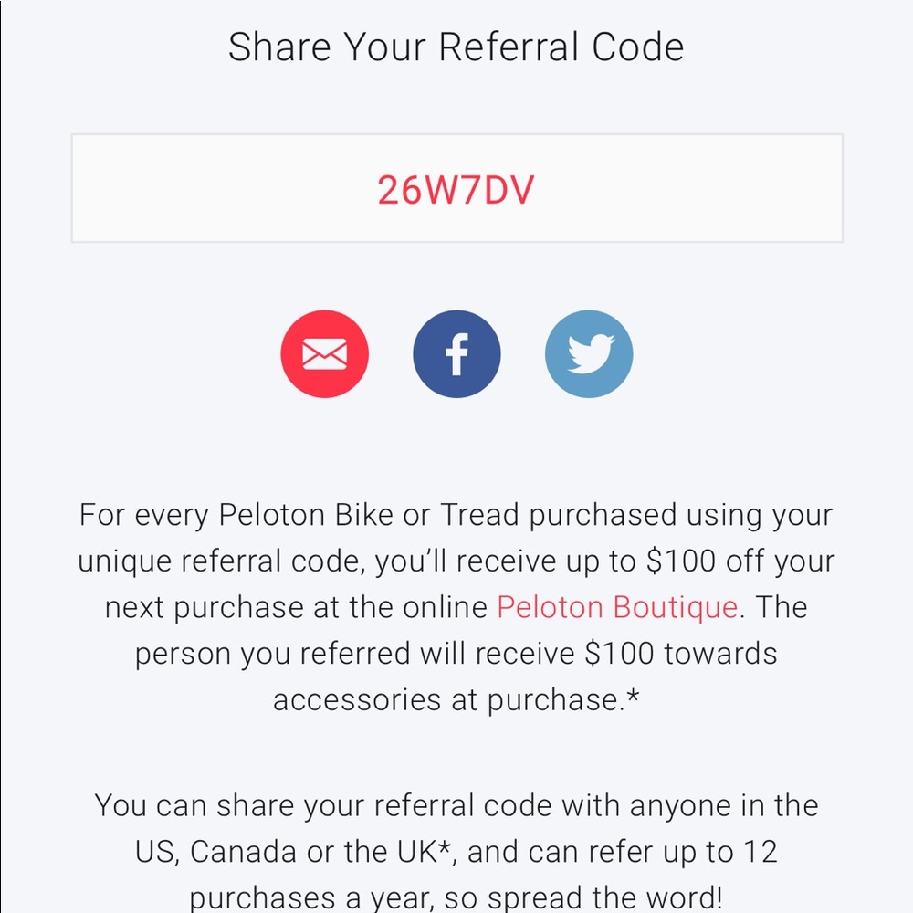 Free $100 coupon code for Peloton